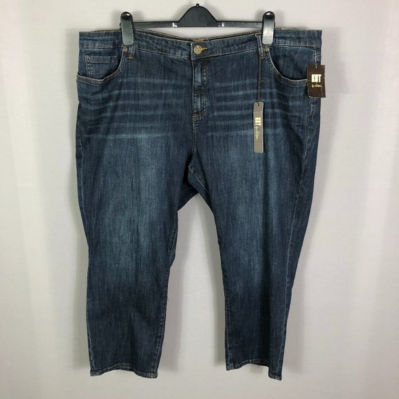 Kut From the Kloth Womens Blue Bardot Crop Skinny Boyfriend Jeans Size 2… - Picture 2 of 11